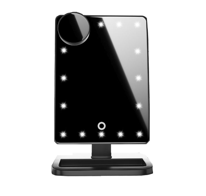 Bluetooth LED Touch Screen Makeup Mirror - 10X Magnifying