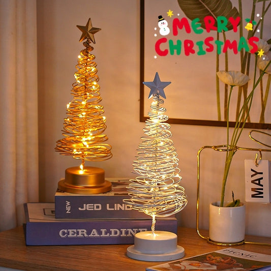 Cet arbre à piles est équipé de LED pour une lueur chaleureuse et subtile, parfait pour une utilisation intérieure, ajoutant une touche festive à n'importe quelle pièce.
En métal, cet arbre se distingue par son apparence unique et ses lumières scintillantes.